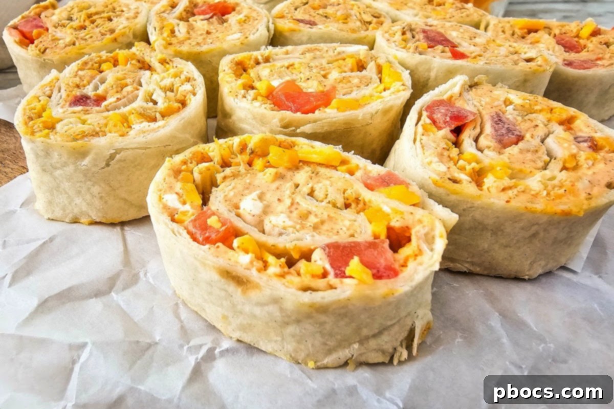 Low-Carb Chicken Taco Pinwheels