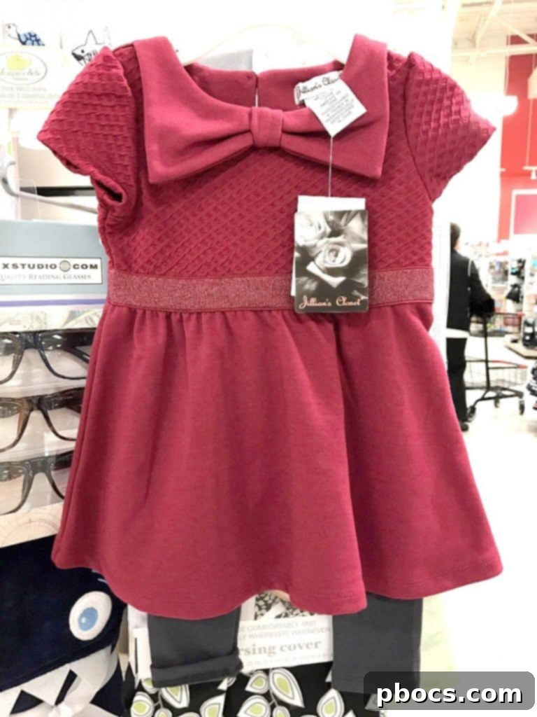 T.J.Maxx Girls Christmas Outfits - Burgundy dress for holidays