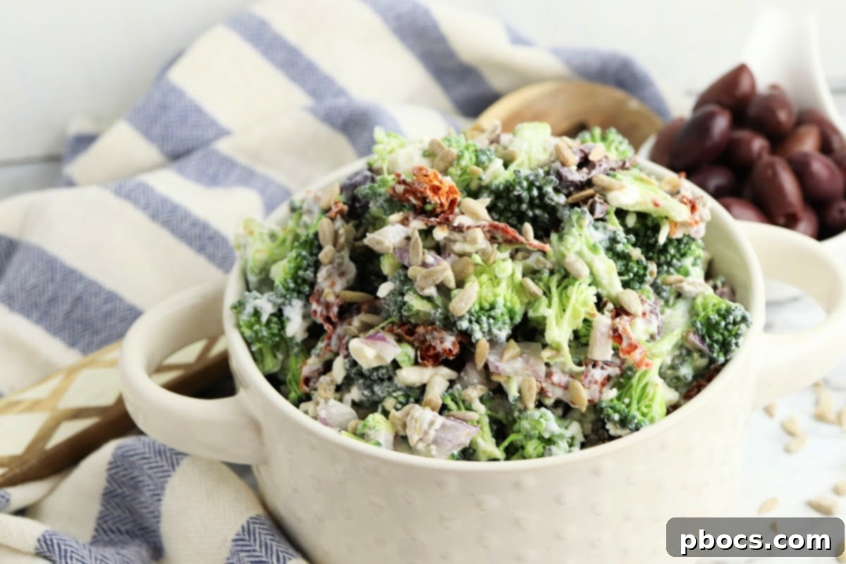 Low Carb Greek Broccoli Salad