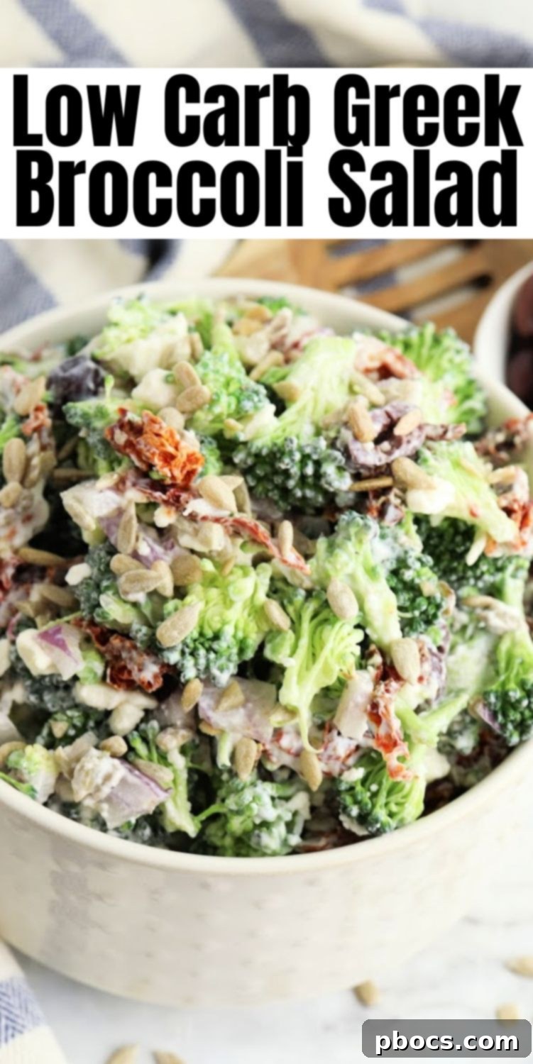 Low Carb Greek Broccoli Salad