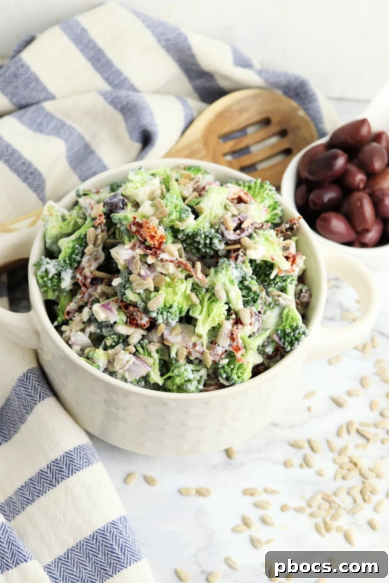 Low Carb Greek Broccoli Salad