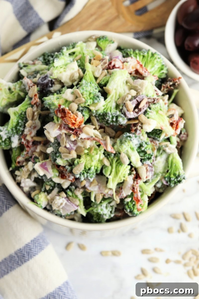 Low Carb Greek Broccoli Salad