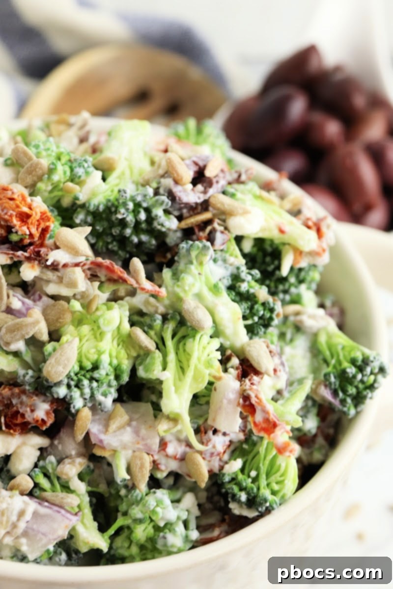 Low Carb Greek Broccoli Salad