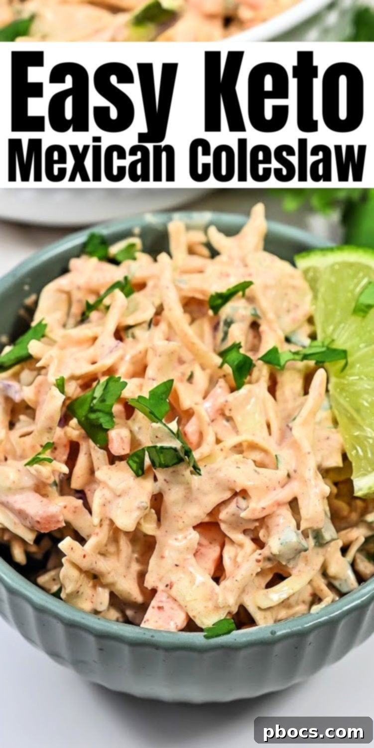 Keto Mexican Coleslaw for Pinterest