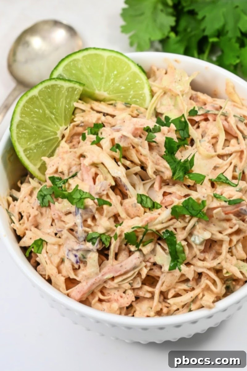 Ingredients for Keto Mexican Coleslaw laid out