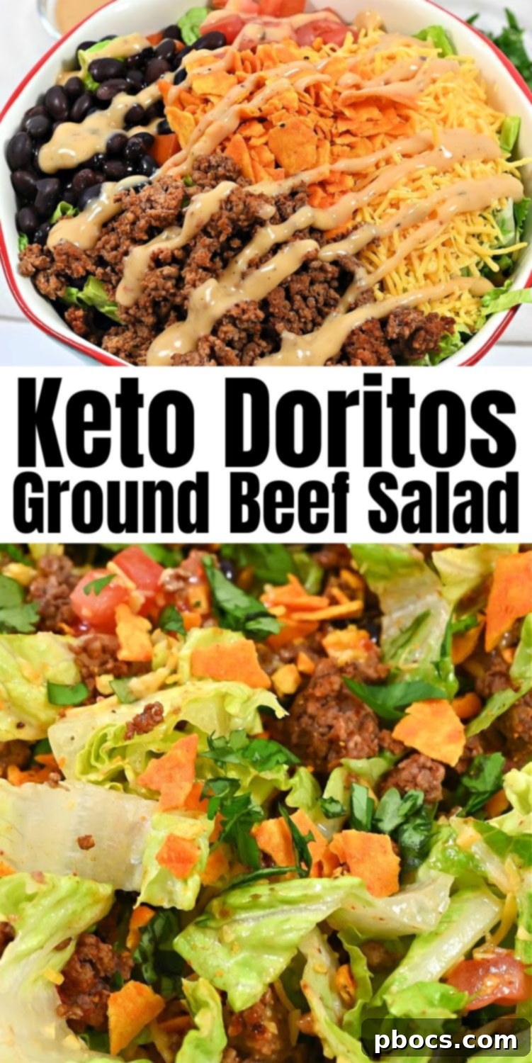 Keto Doritos Ground Beef Salad #ketodoritosgroundbeefsalad #doritosgroundbeefsalad