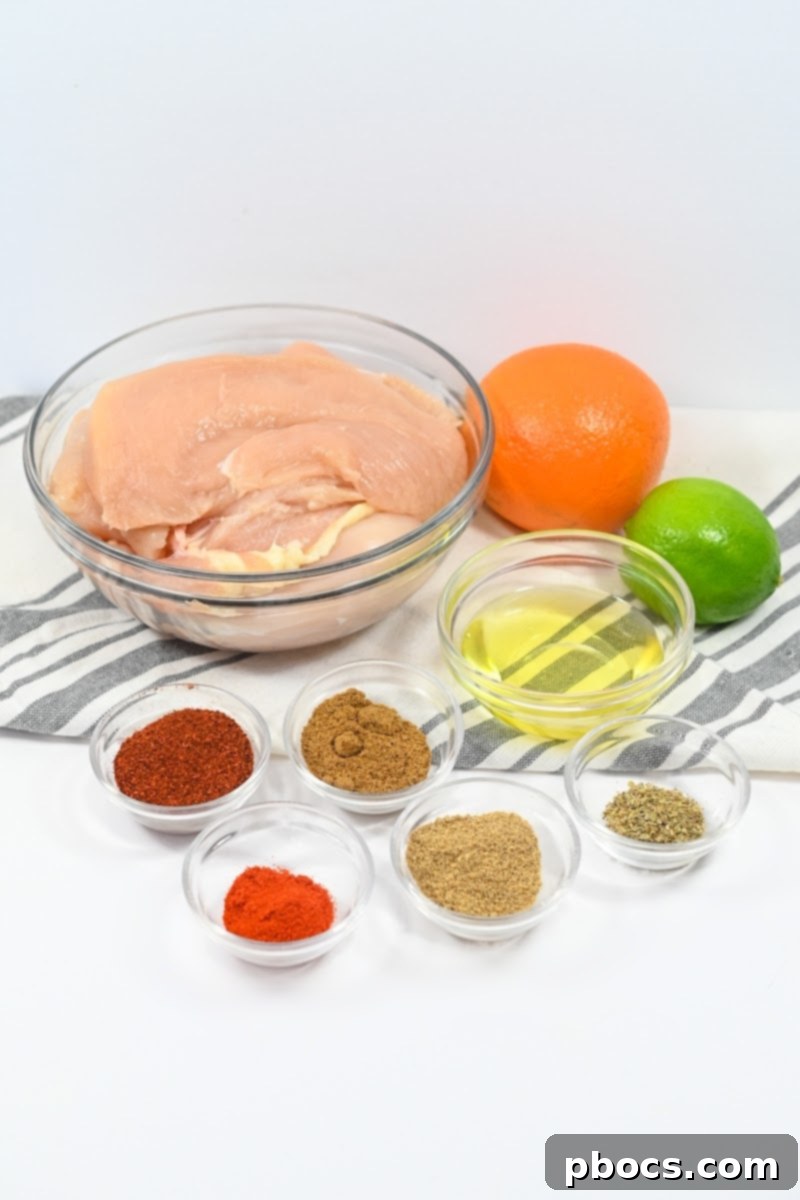 Smoky Low-Carb Grilled Chicken Asado 8 Low-Carb Grilled Chicken Asado Ingredients