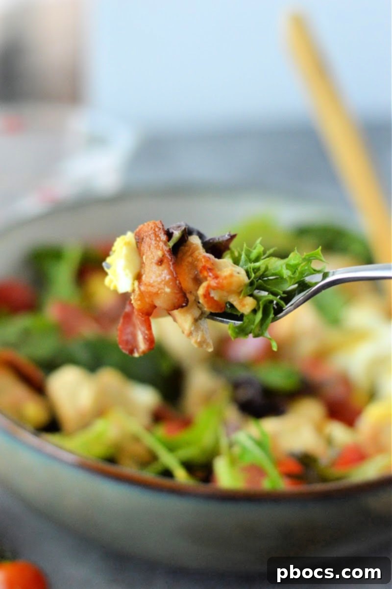 Savory Honey Mustard Chicken Salad Bites 4 Side view of a vibrant Low-Carb Honey Mustard Chicken Salad with fresh ingredients