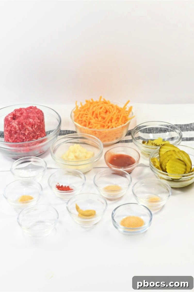 Big Mac Keto Cheese Crunchers 8 All the fresh ingredients laid out for making Keto Big Mac Cheese Crisps.