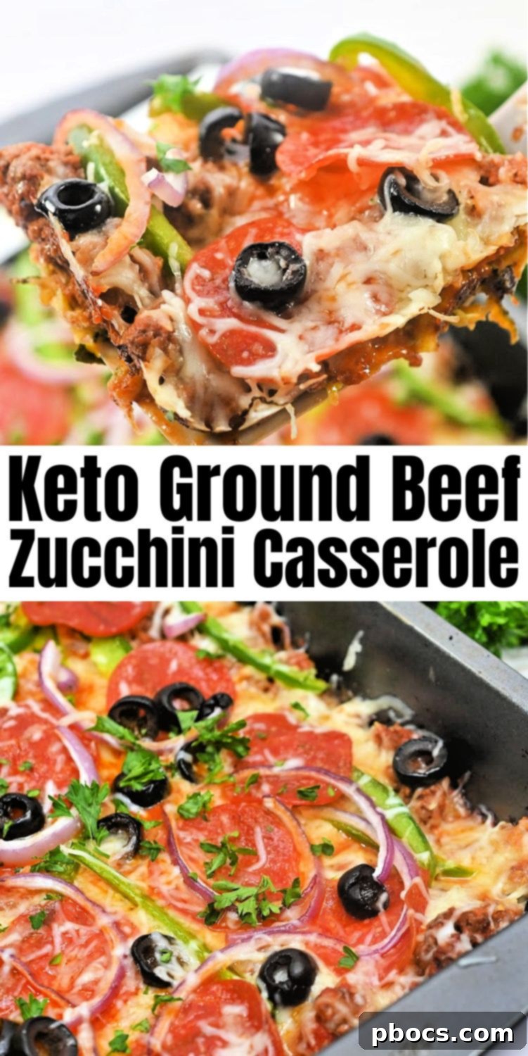 Keto Zucchini Pizza Casserole