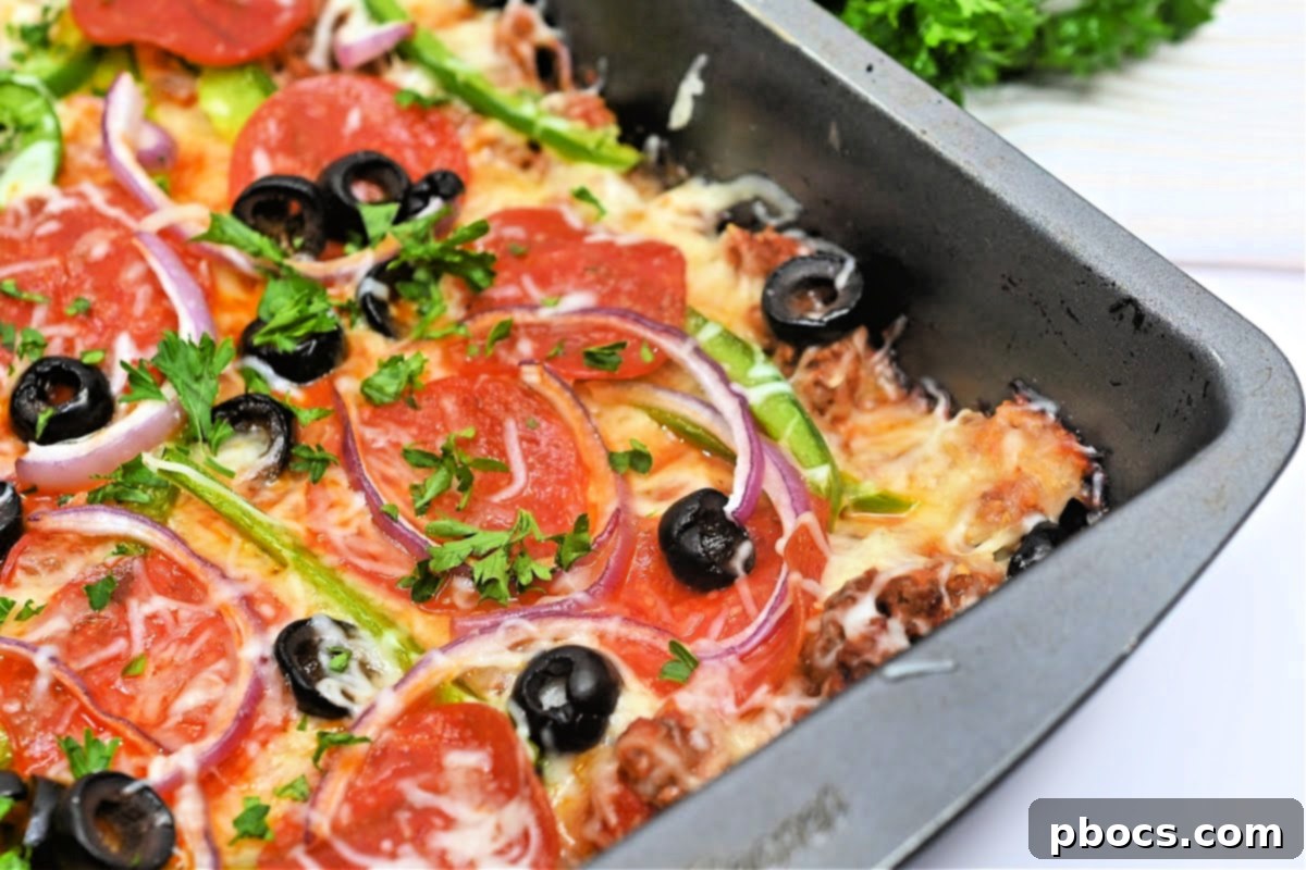 Keto Zucchini Pizza Casserole