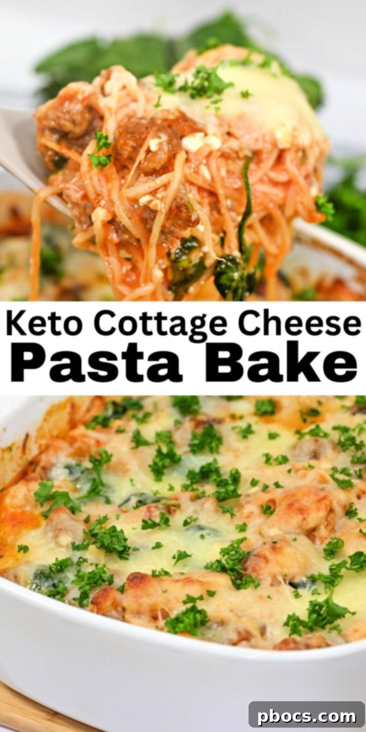 Keto Cottage Cheese Pasta Bake #KetoCottageCheesePastaBake #CottageCheesePastaBake