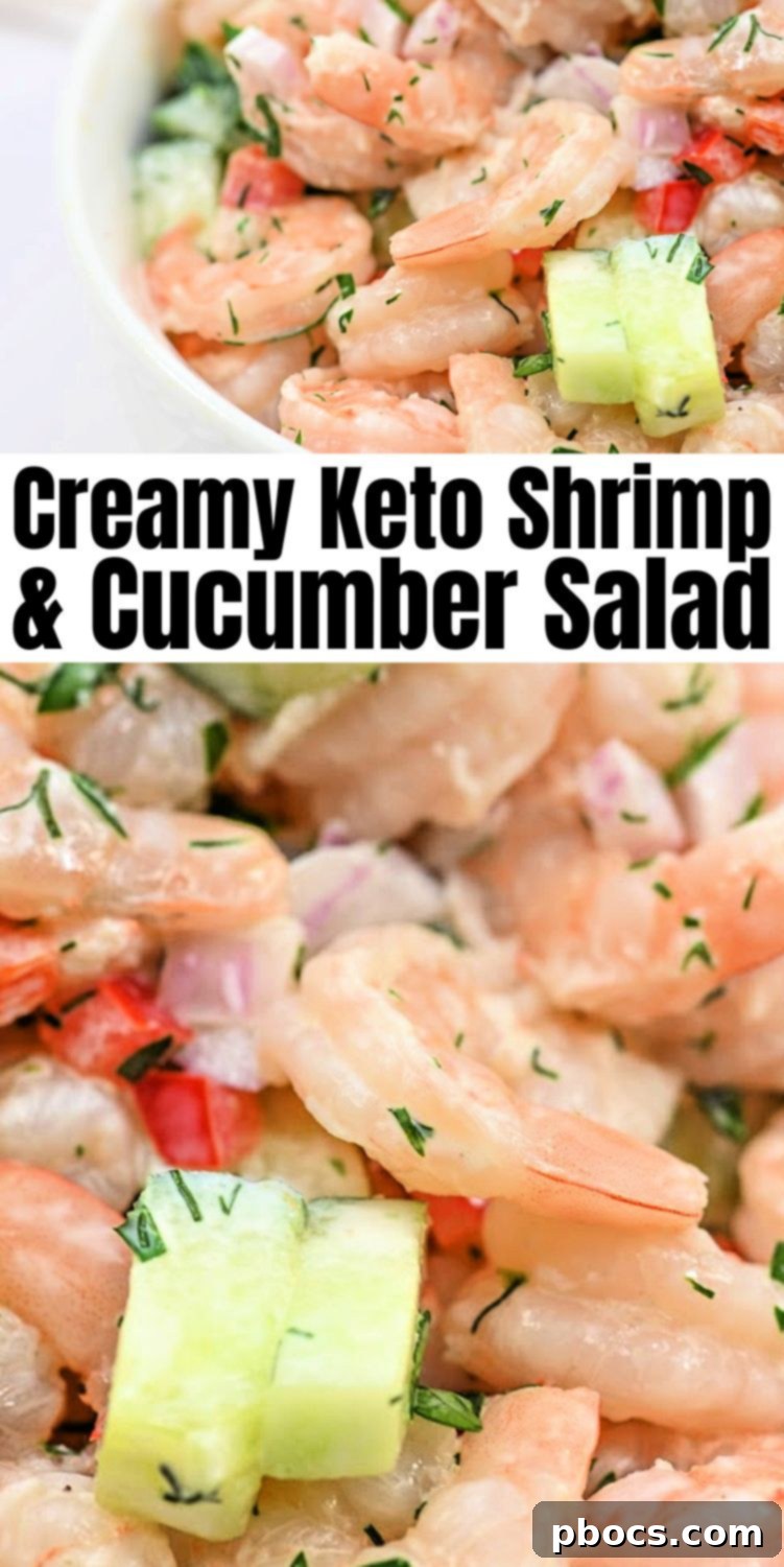 Creamy Shrimp and Cucumber Salad for Pinterest sharing