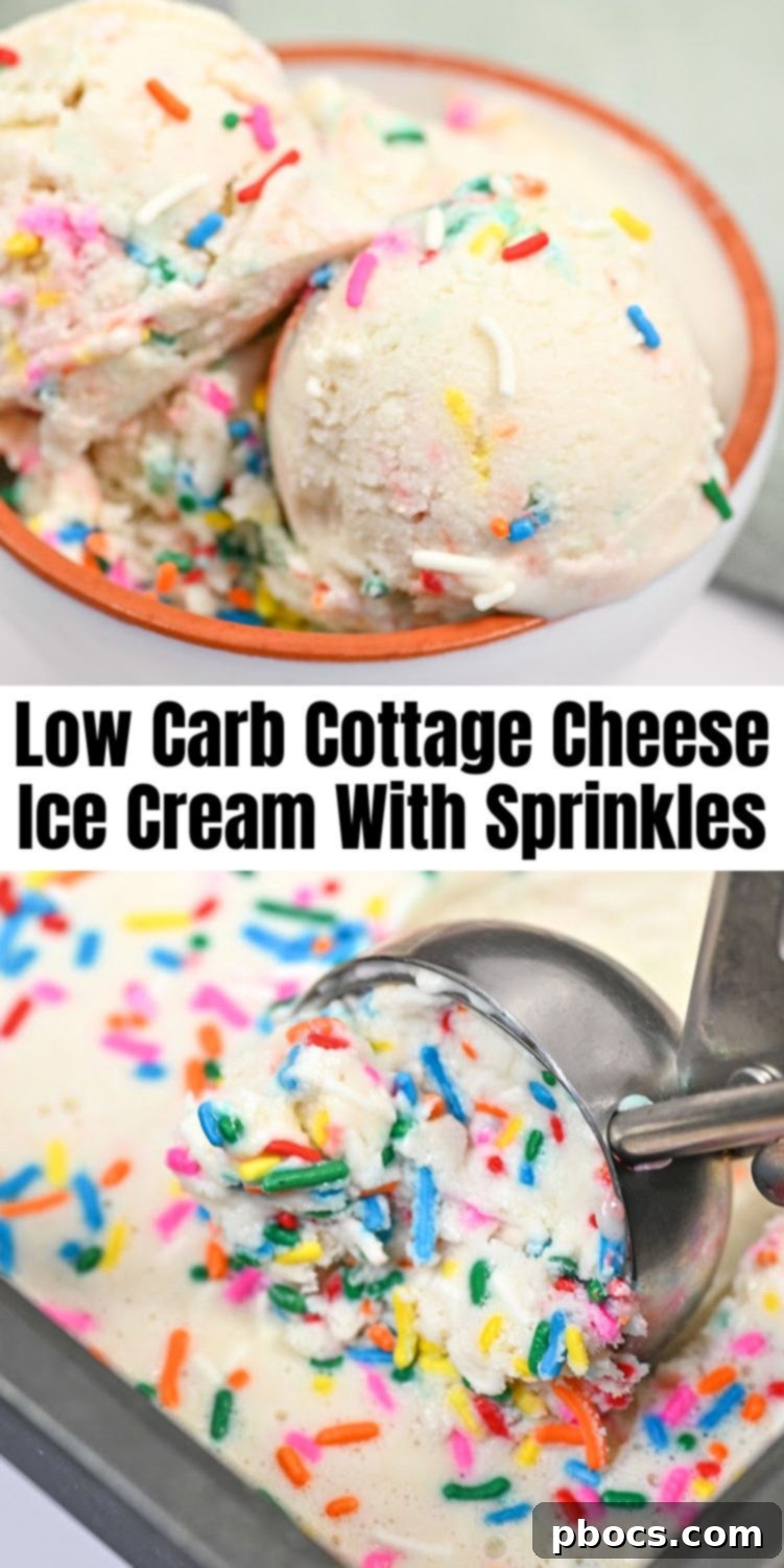 Low Carb Cottage Cheese Ice Cream With Sprinkles Pinterest