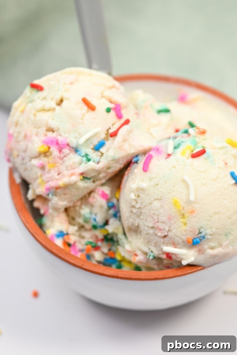 Low Carb Cottage Cheese Ice Cream With Sprinkles