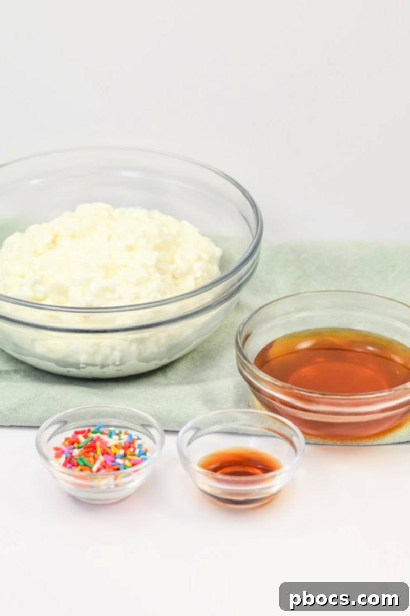 Low Carb Cottage Cheese Ice Cream With Sprinkles Ingredients