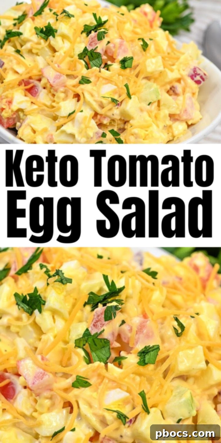Keto Tomato Egg Salad Recipe Pin