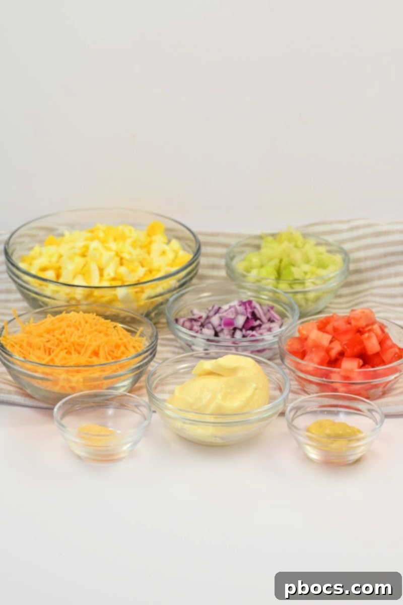 Ingredients for Keto Tomato Egg Salad