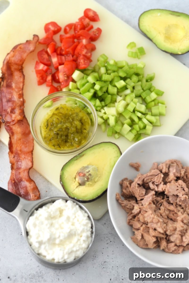 Guilt-Free Cottage Tuna Salad 8 Low-Carb Cottage Cheese Tuna Salad Ingredients