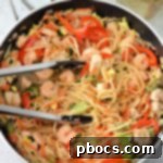 Keto Shrimp and Pork Thai Drunken Noodles