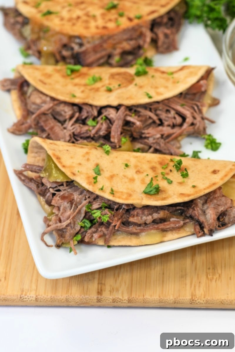 Stored Keto Mississippi Pot Roast leftovers in a container