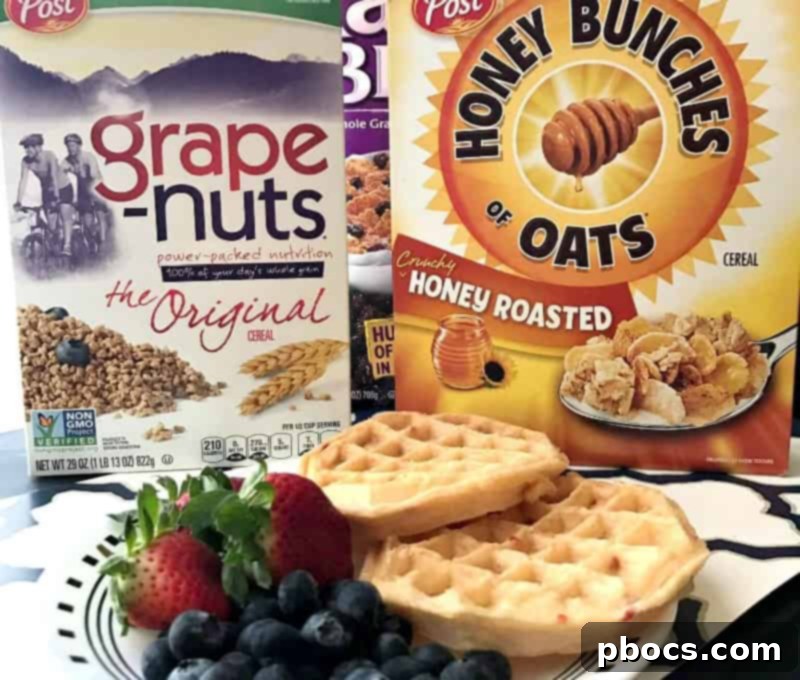 Ingredients laid out for Breakfast Waffle Cake