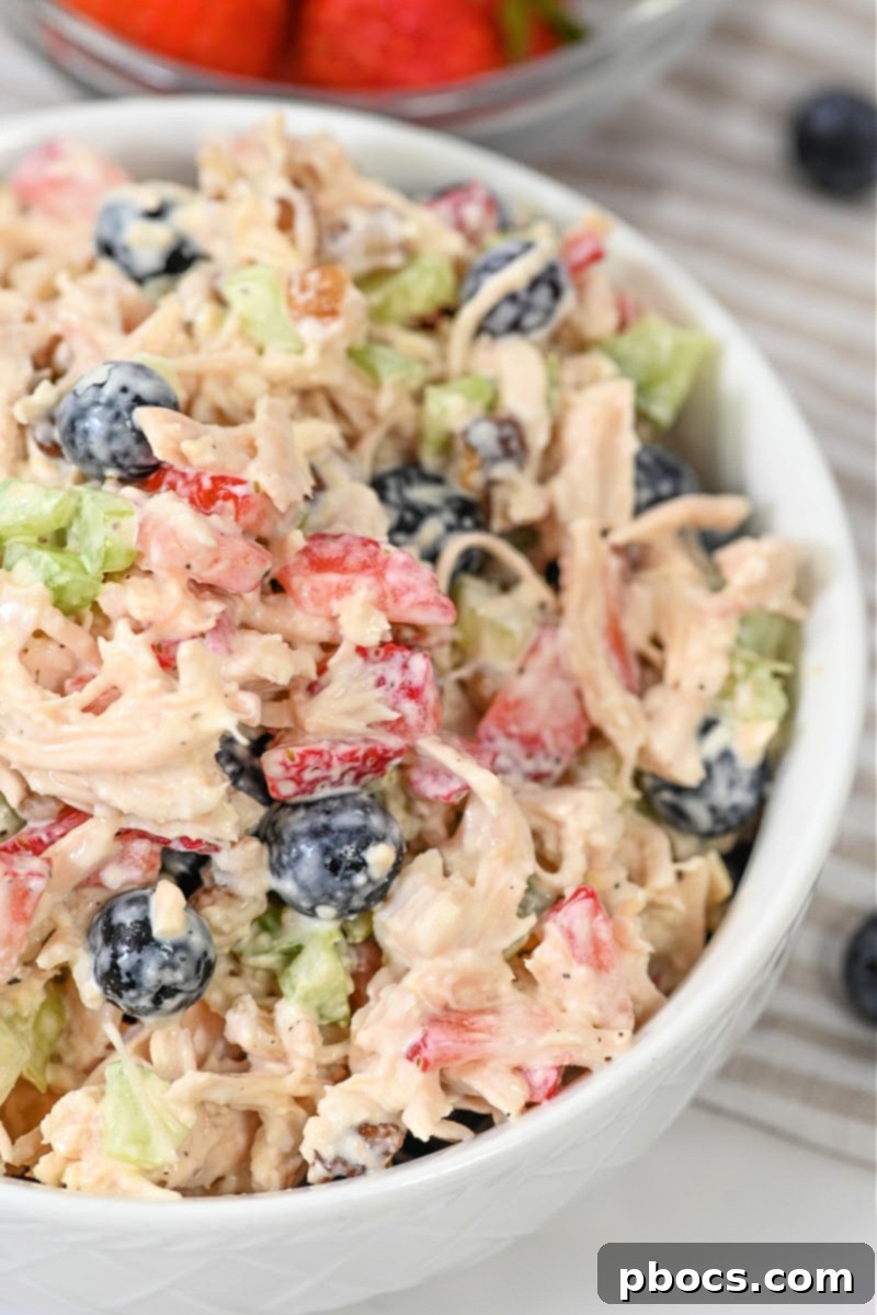 Keto Summer Berry Chicken Salad