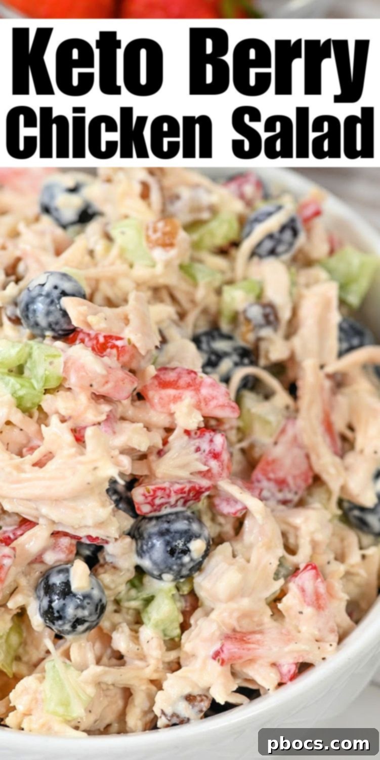 Keto Summer Berry Chicken Salad