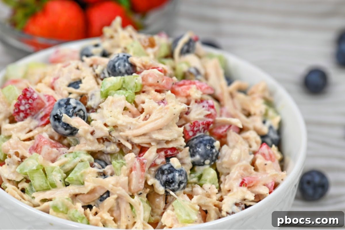 Keto Summer Berry Chicken Salad