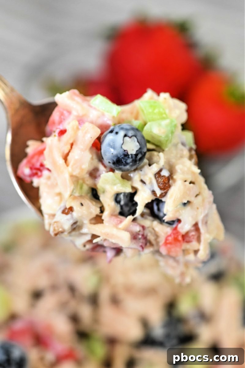 Keto Summer Berry Chicken Salad