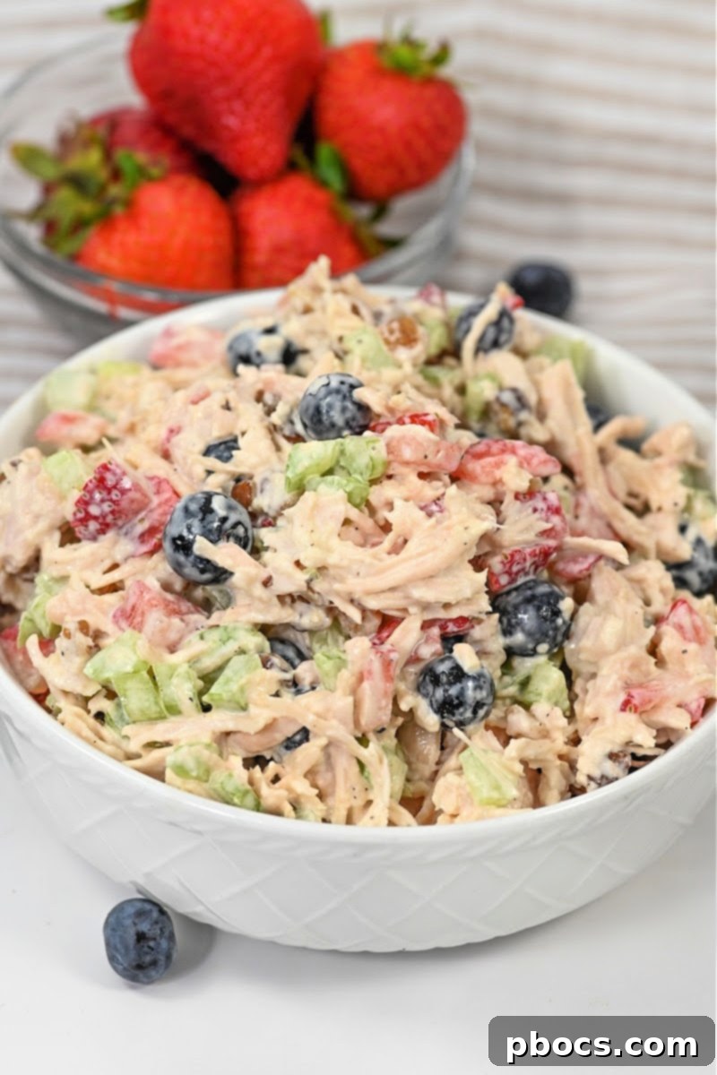 Keto Summer Berry Chicken Salad