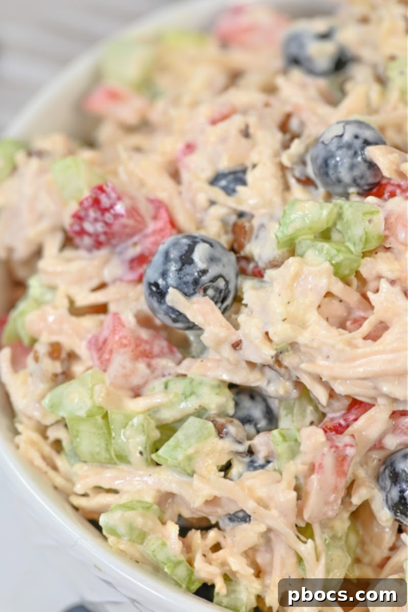 Keto Summer Berry Chicken Salad