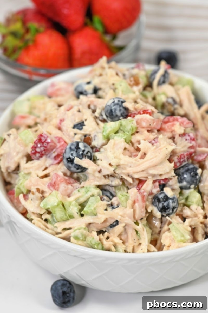 Keto Summer Berry Chicken Salad