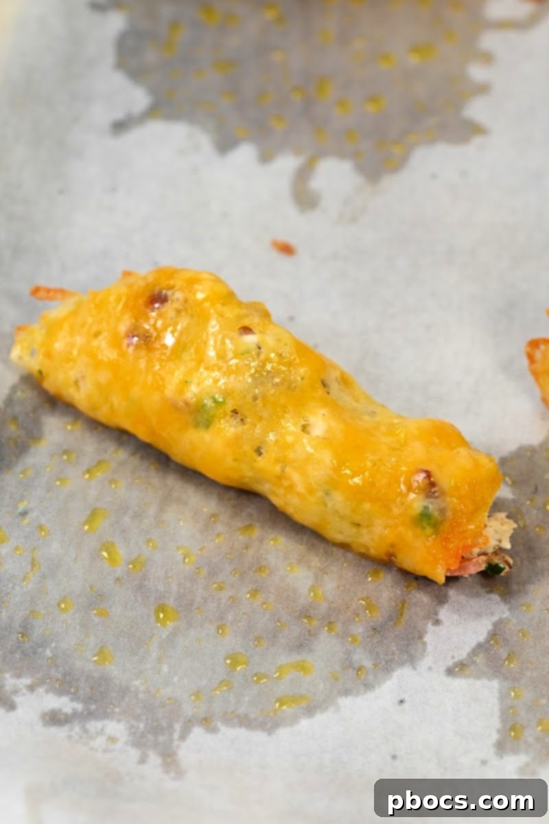 Keto Chicken Bacon Ranch Pinwheels 13 A wrapped Keto Chicken Bacon Ranch Roll-Up