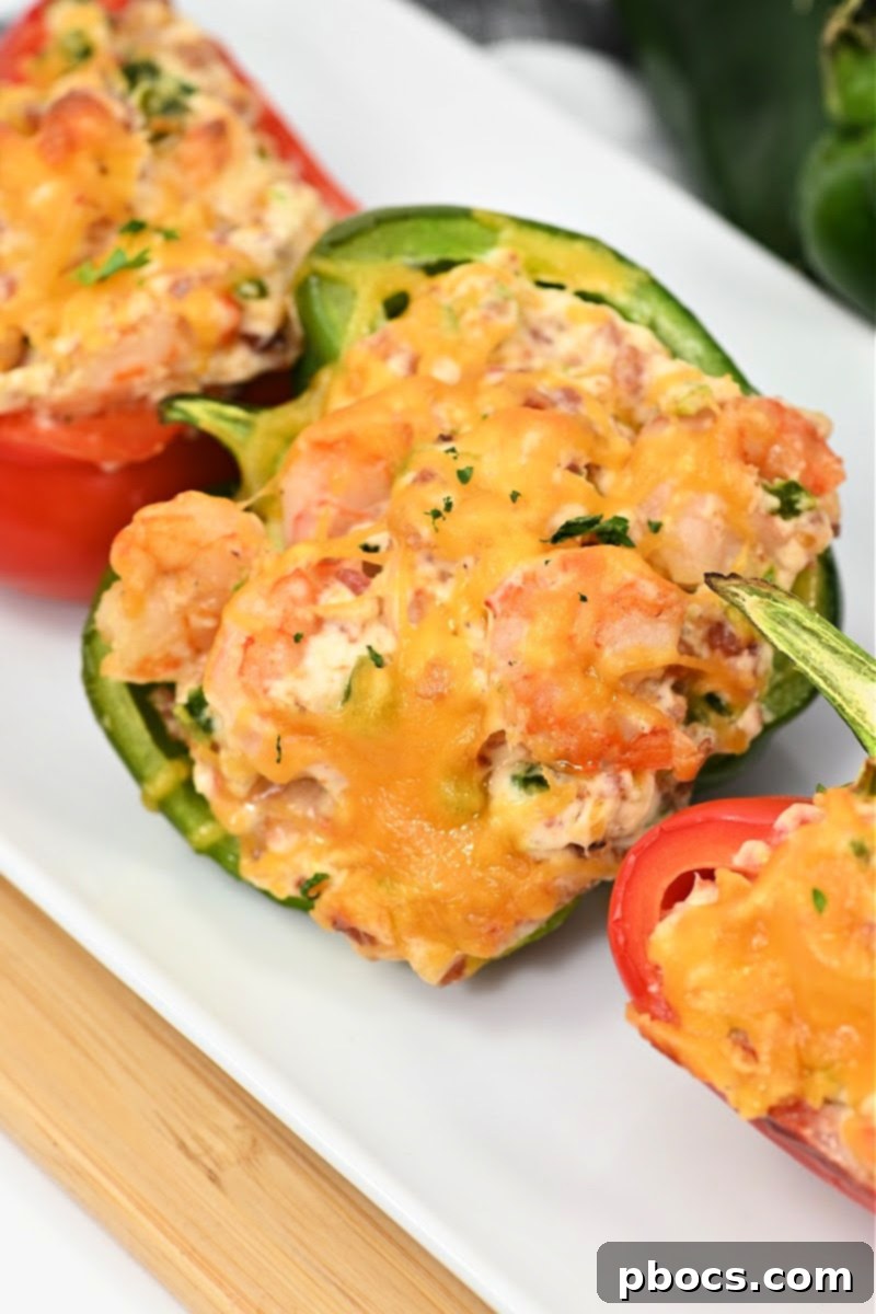 Keto Popper Shrimp Stuffed Peppers