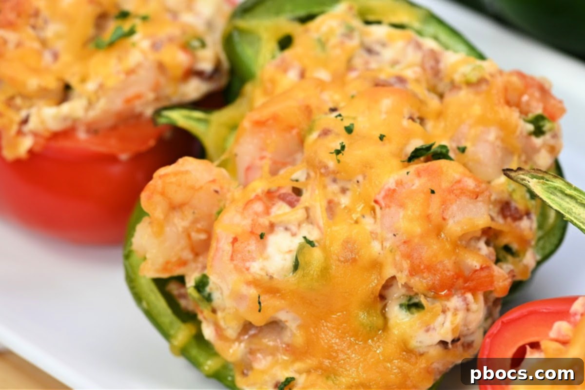 Keto Popper Shrimp Stuffed Peppers