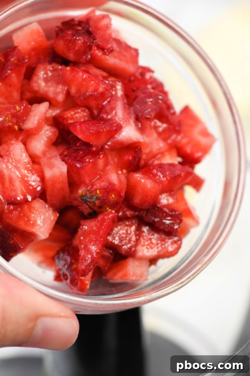 Chopped Strawberries