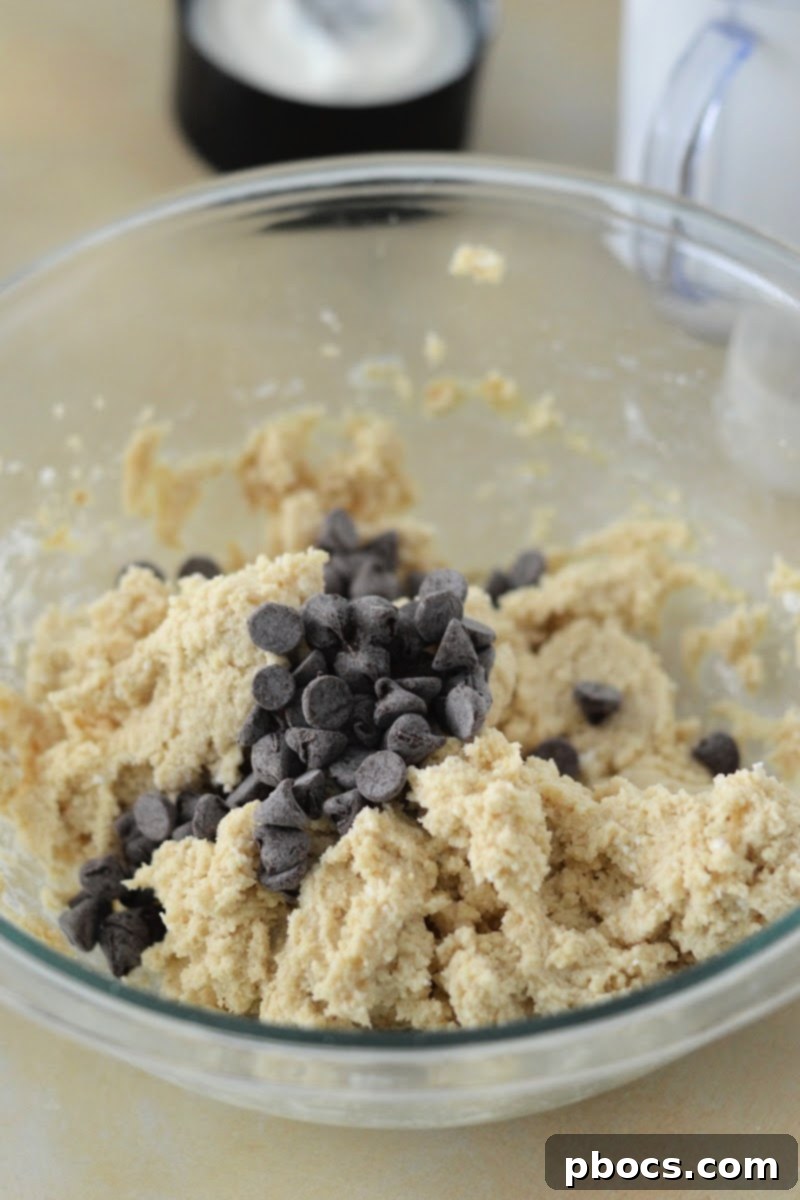 Adding sugar-free chocolate chips