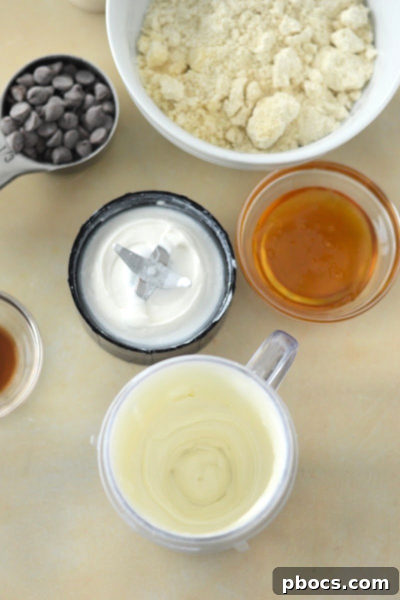 Keto Cottage Cheese Edible Cookie Dough Ingredients