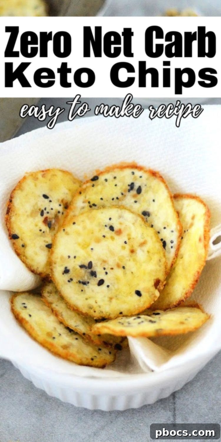 Keto Zero Net Carb Chips Recipe Pin