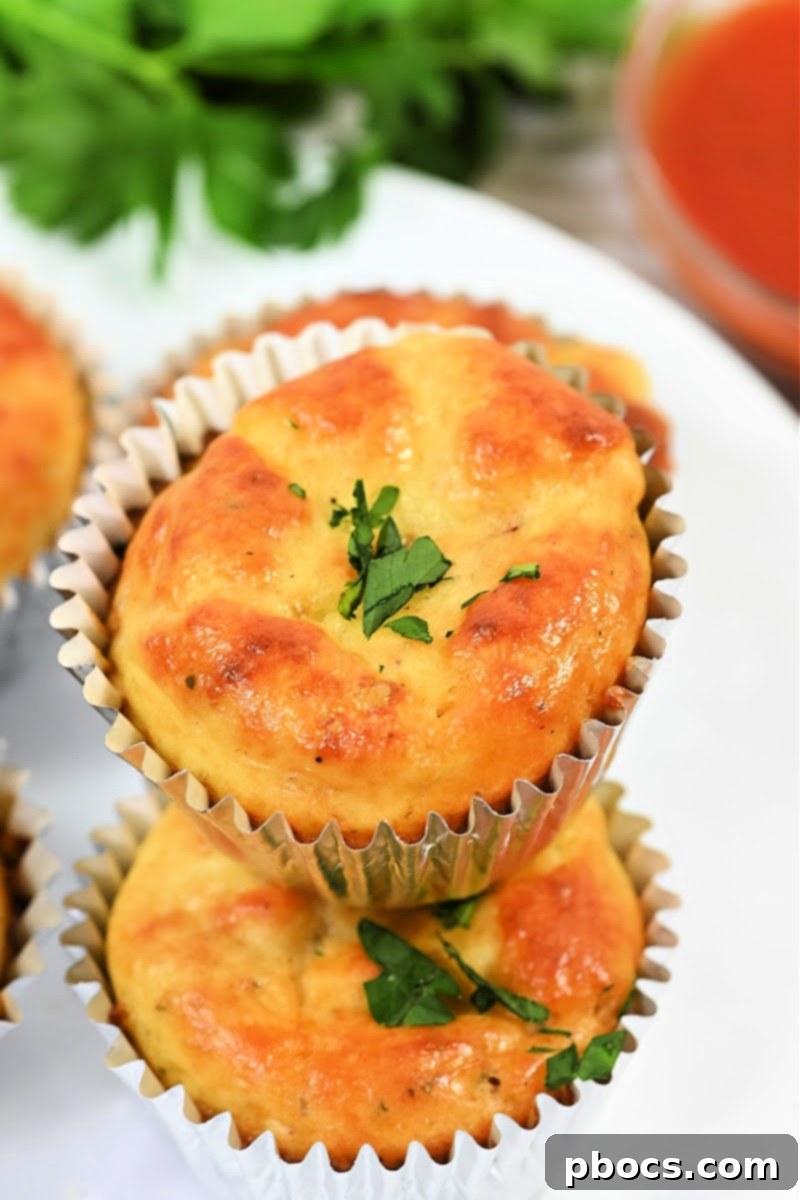 Keto Pizza Poppers 2 Keto Cottage Cheese Pizza Muffins, a delightful low-carb meal prep option