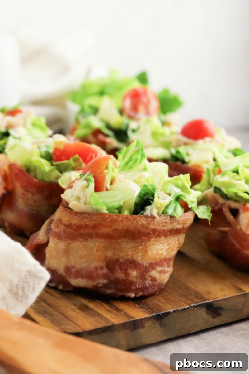 Keto Chicken Bacon Ranch Cups - A perfect low-carb appetizer or meal