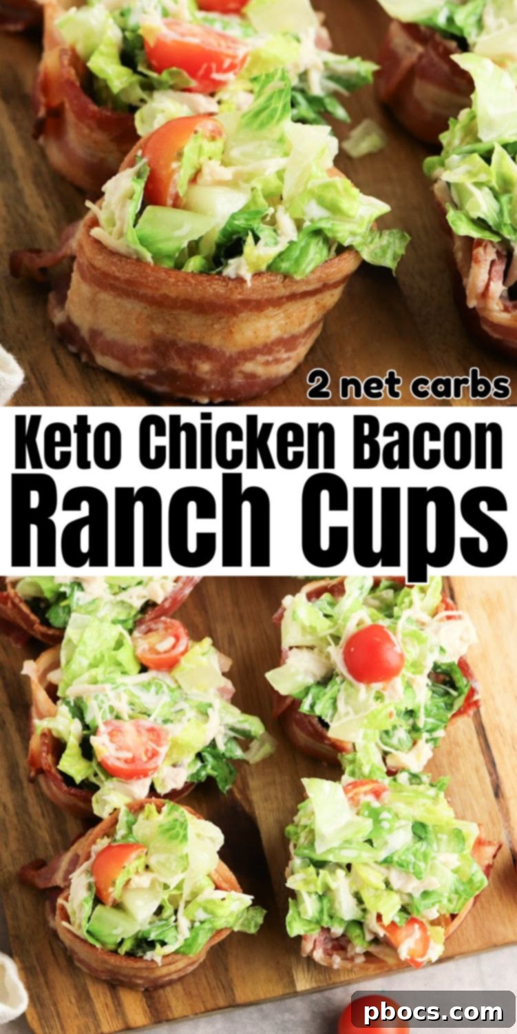 Keto Chicken Bacon Ranch Cups - A visually appealing image for Pinterest sharing