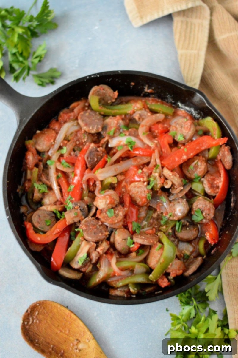 Keto Sausage and Peppers Scallopini: A Delicious Low-Carb Italian Meal