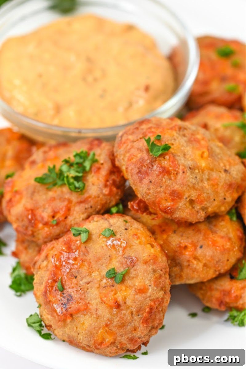 Keto Air Fryer Tuna Bites ready for serving