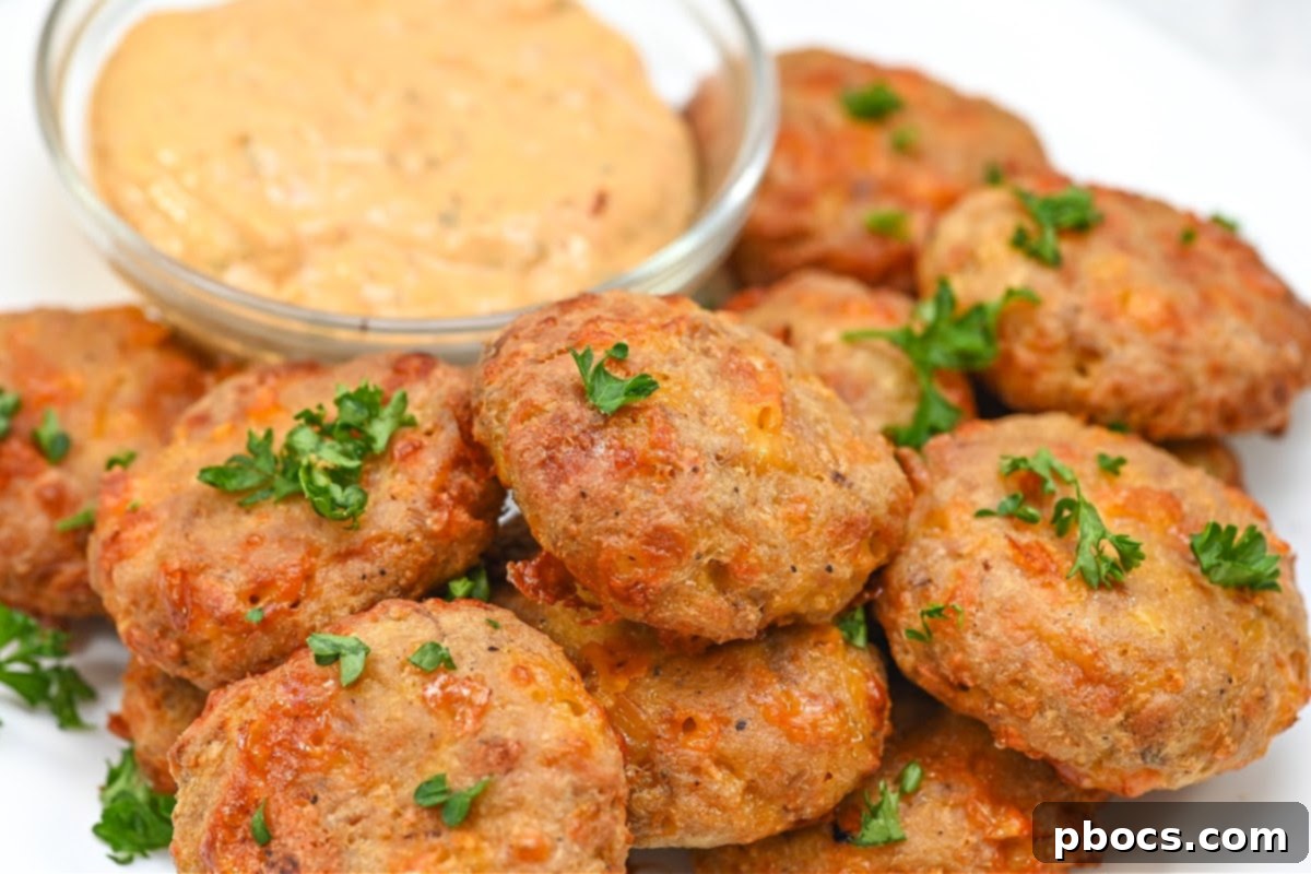 Platter of Keto Air Fryer Tuna Bites with dips