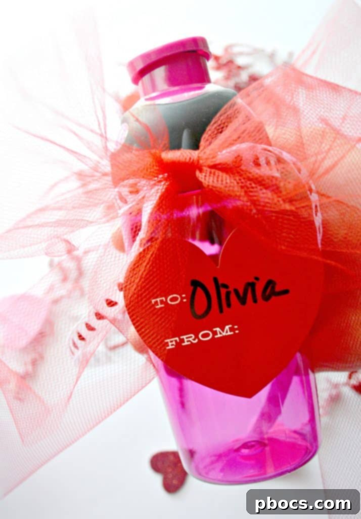 DIY Valentine's Day Water Bottles