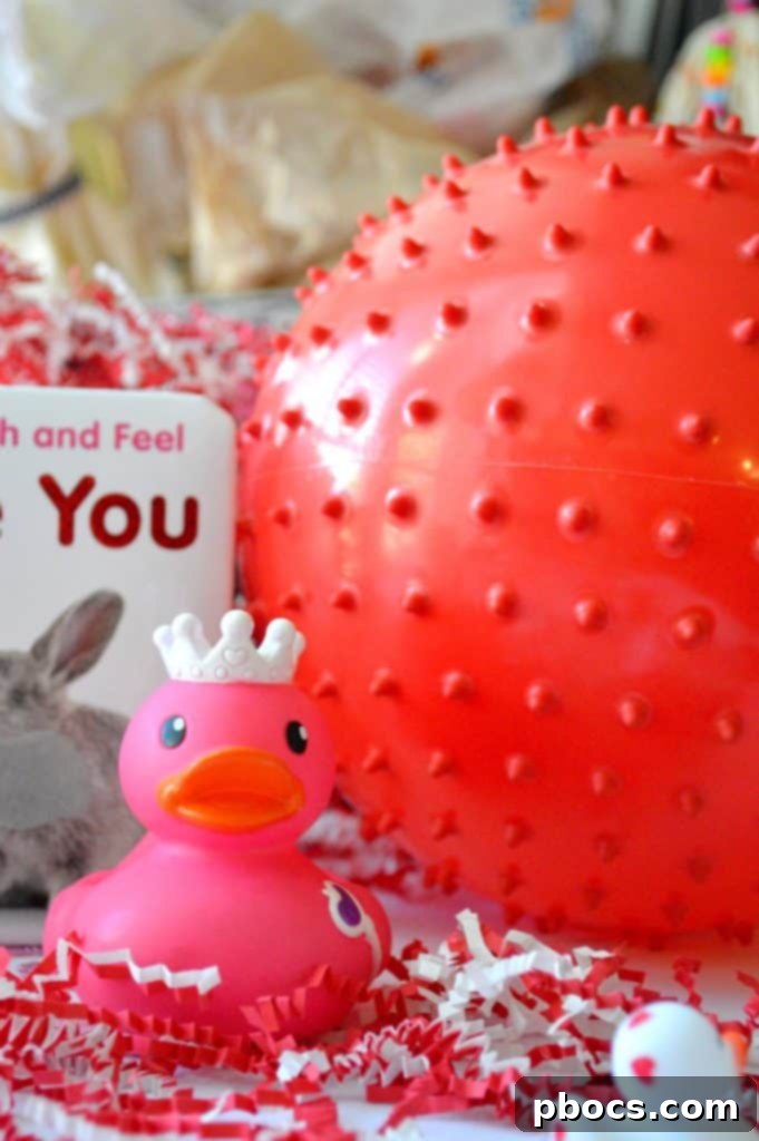 Baby's first Valentine's Day gift - bouncy red ball