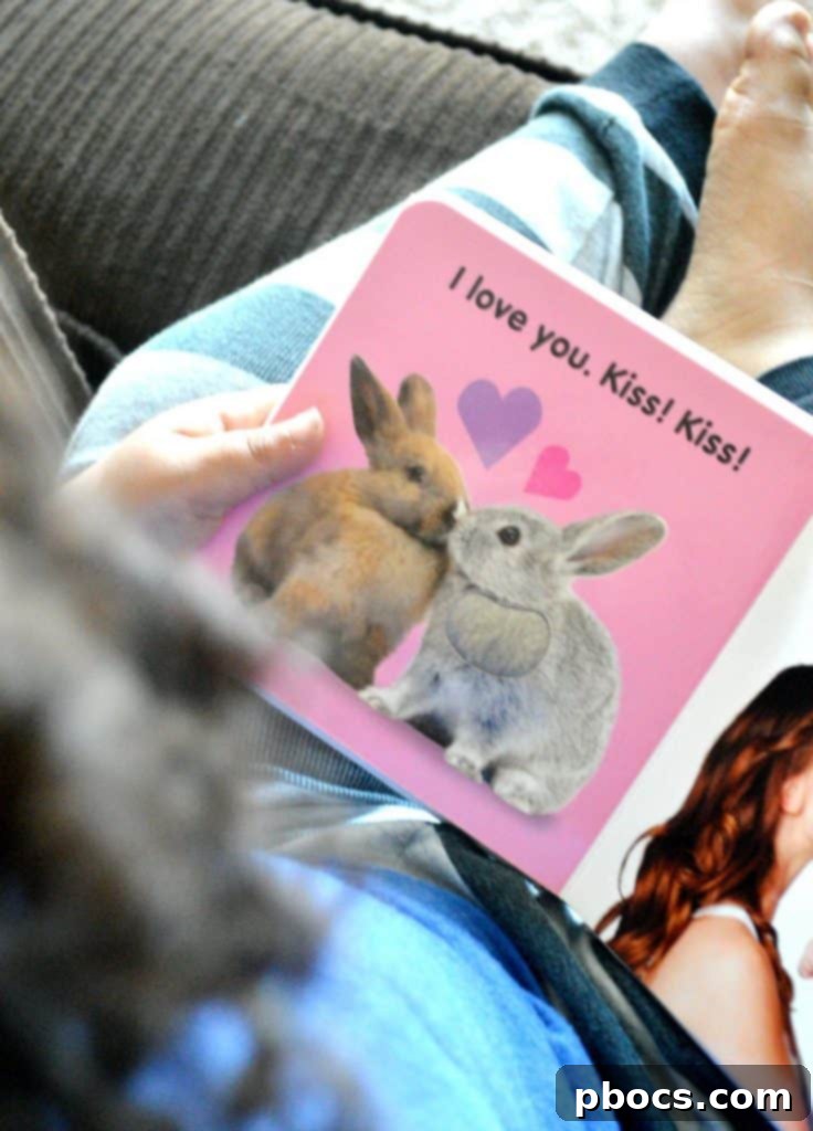 Baby exploring the textures of the 'I Love You' book