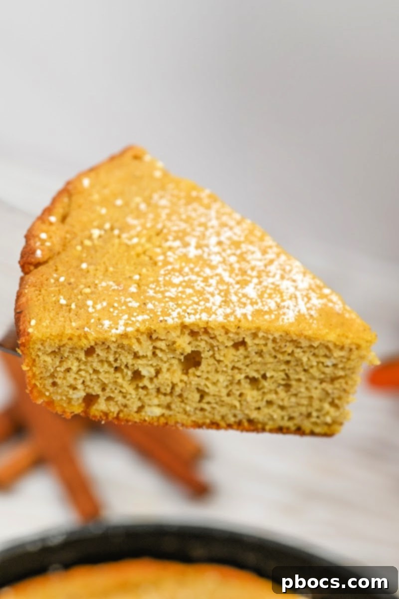 Freshly baked Keto Pumpkin Spice Dutch Baby